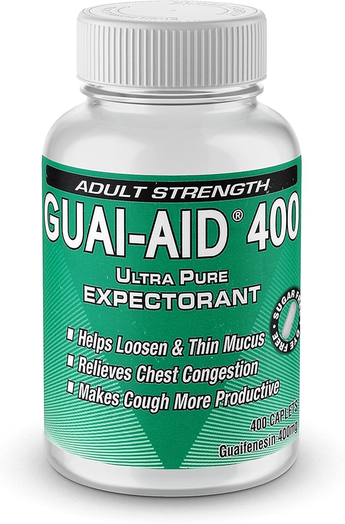 400 400mg, dye-Free Fast Acting Mucus 400 caplets)