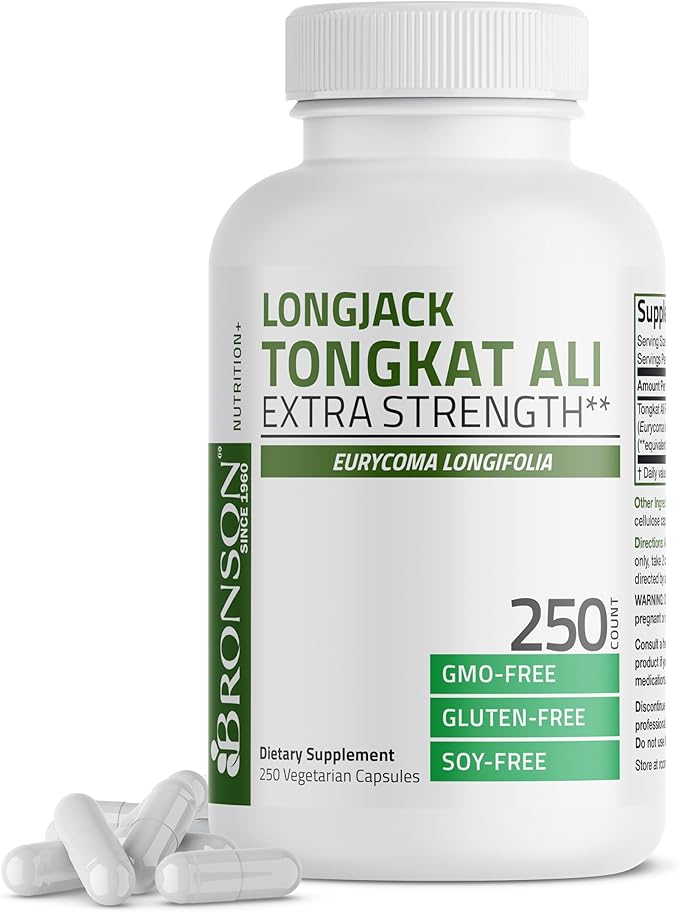 Bronson Longjack Tongkat Ali Extra Strength, 250 Vegetarian