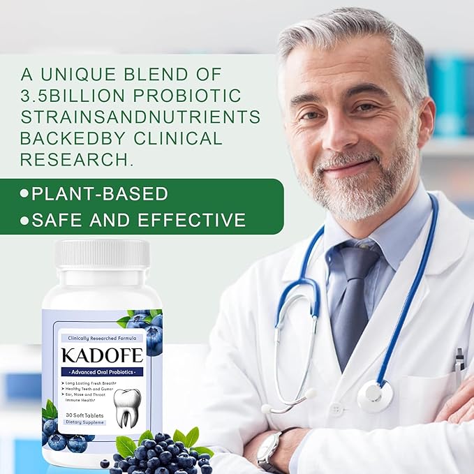 Oral Probiotics for Gums and Teeth Health & Fresh Breath, 3.5 Billion Advanced Oral Probiotics for Mouth Bad Breath, Chewable Probiotic Formula 30 Tablets (Mixed-4pcs)