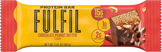 FULFIL Protein Snack Bars, Chocolate Peanut Butter, 15g Protein, Pantry Staples, 12 Count