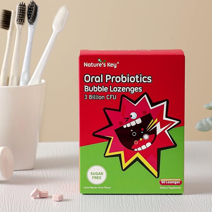 Nature's Key Oral Probiotic Bubble lozenges -3 Billion (60 Count 1))