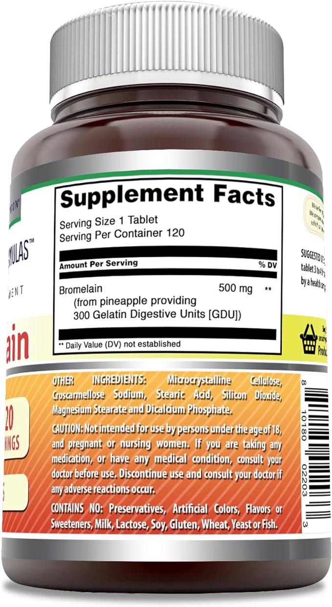 Amazing Formulas Bromelain 500 Mg 120