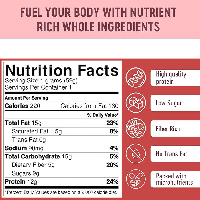 Mammoth Bar Goji Berry Trail Mix - Organic Snack Bar Packed with 12g Protein. Made with Premium Goji Berries, Almonds, Pistachios, Sunflower Seeds, Dates & Egg White Protein. Paleo • Gluten Free • Raw