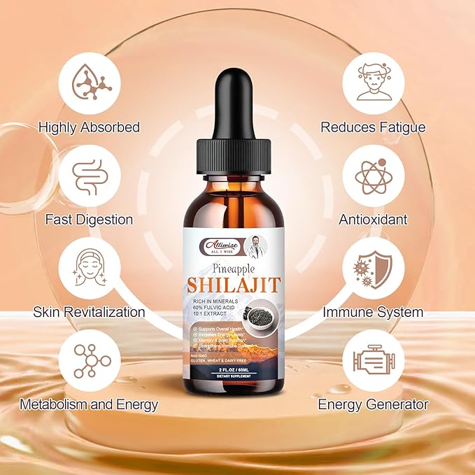 Organic Pure Himalayan Shilajit Resin Liquid 85+ Trace