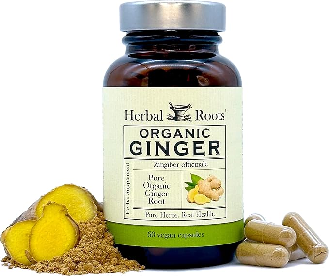 Herbal Roots Ginger Supplement 1,200 mg 60 Vegan