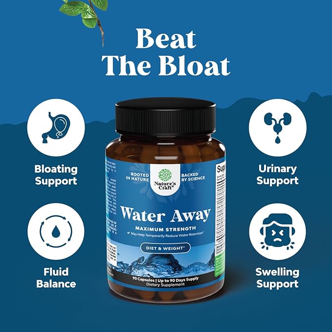 Water Away Pills Maximum Strength 90 Servings