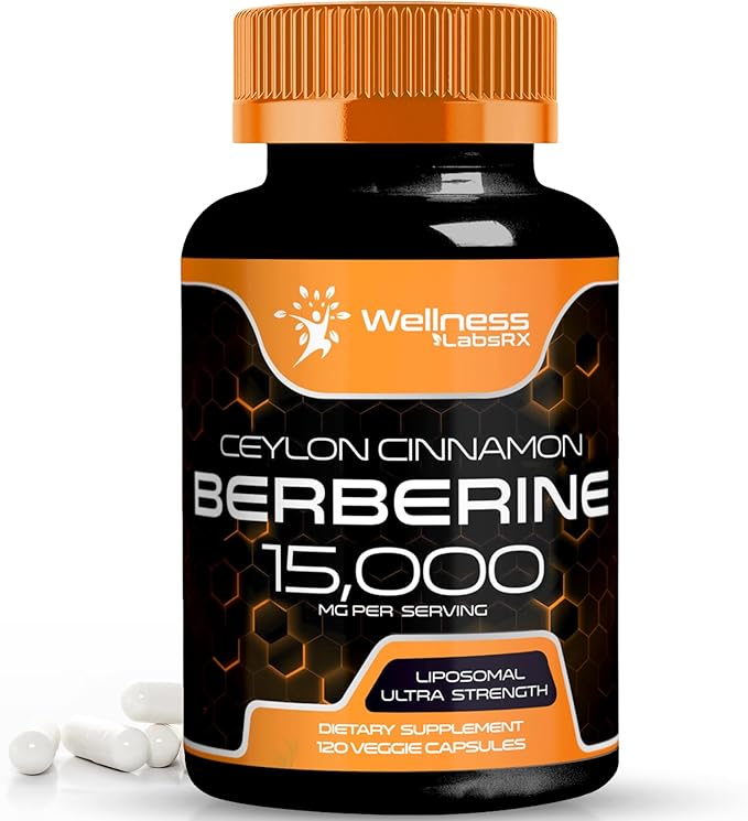 Berberine Supplement 15,000mg 120 Capsules