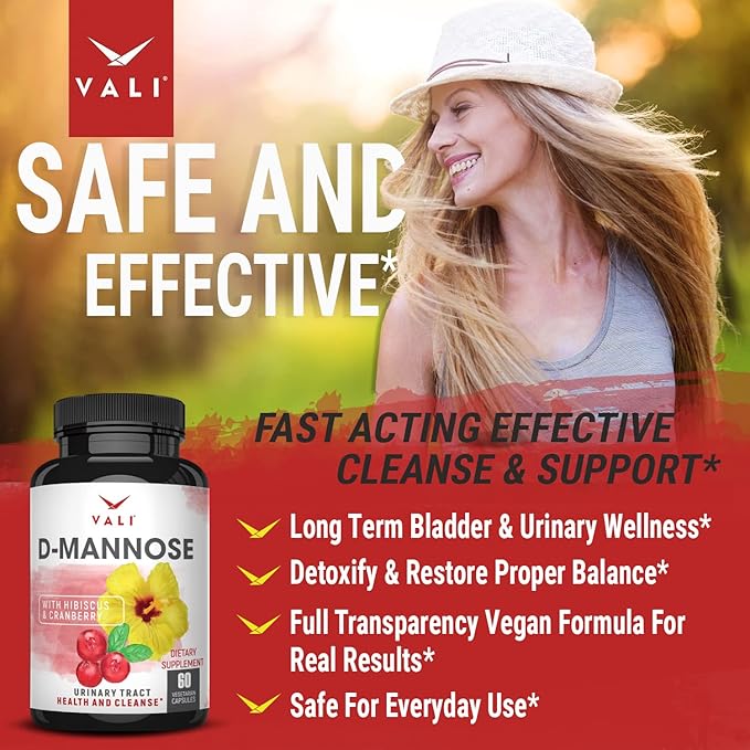 VALI D-Mannose 1000mg Urinary Tract Health 60 Veggie