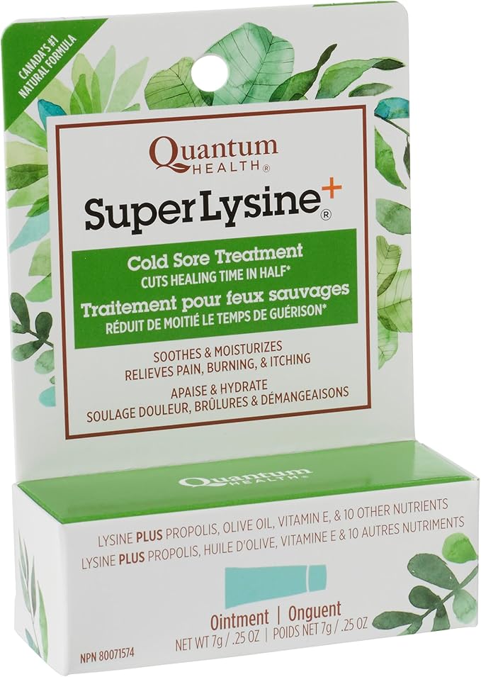 Quantum SuperLysine+ Cold Sore Treatment Ointment|Relieves Half|0.25 Ounce