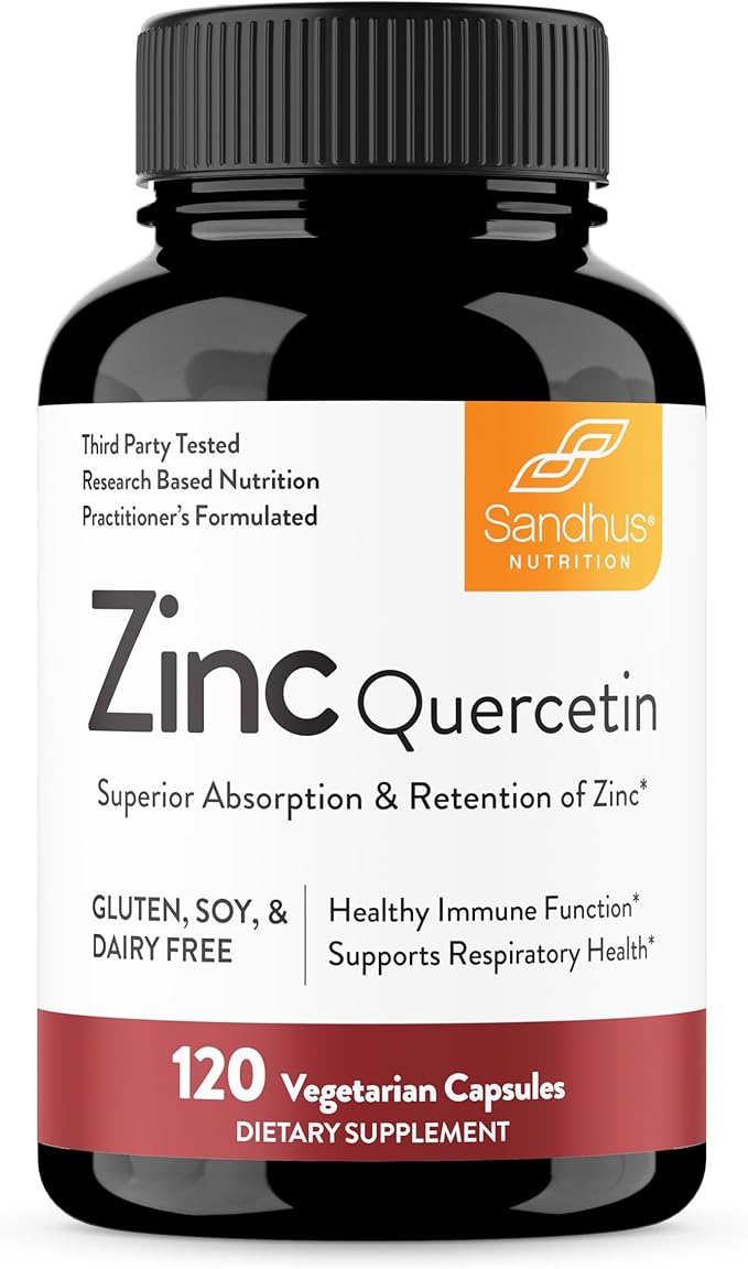Sandhu’s Zinc Quercetin 120 Vegetarian Capsules