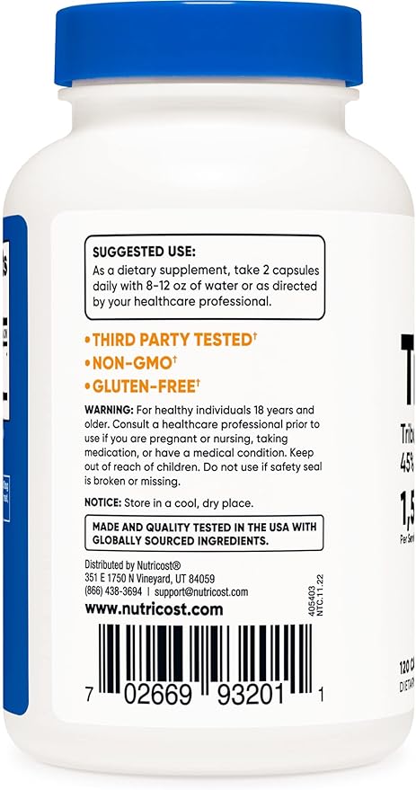 Nutricost Tribulus Terrestris Extract 750mg, 120 (3 Bottles)