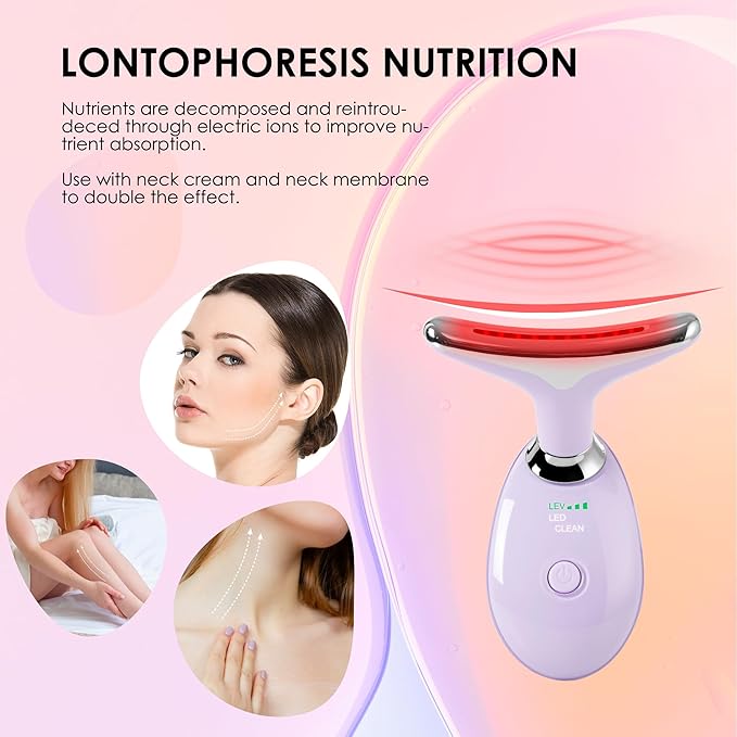 Facial Massager Red-Light-Therapy-for-Face and Neck, Face 7 Color,