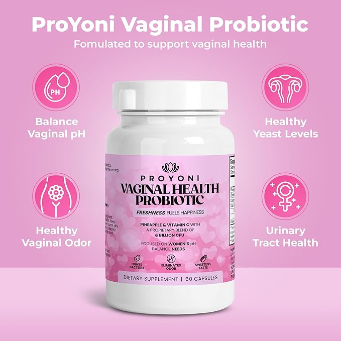 Vaginal Probiotics for Women, Vaginal Health Supplement - 6 Billion CFU Probiotic for pH Balance, Promote Healthy Vaginal Odor & Vaginal Flora, 60 Count (Pack of 1)