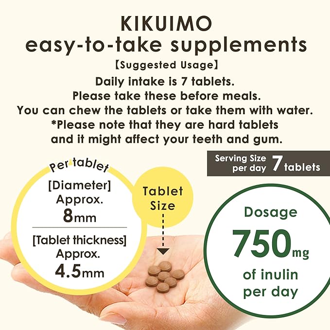 NAFFY KIKUIMO Jerusalem Artichoke Supplement -Inulin, 210 tablets