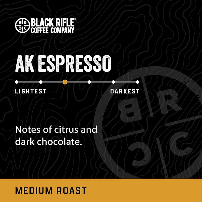 Black Rifle Coffee Company AK Espresso, Medium Roast K Cups, 50 Single Serve Coffee Pods
