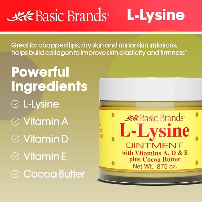 Basic Brands L-Lysine Ointment, Cold Sore 0.875 oz 1)