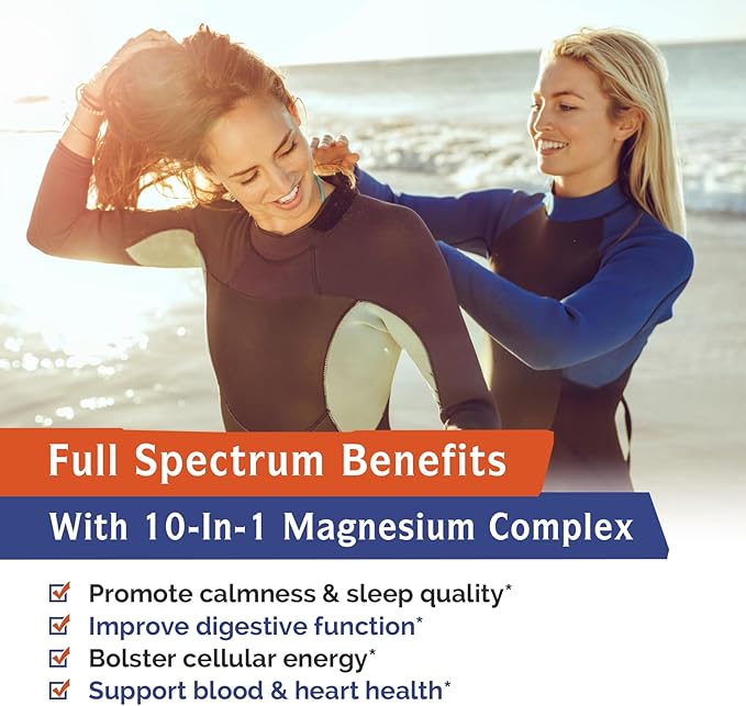 Innate Vitality 10-in-1 Magnesium Complex, 420mg Elemental Mag per Serving, 100% DV, High Potency, Full Spectrum, Non-GMO, Digestion, Energy Support, 90 Vegan Caps