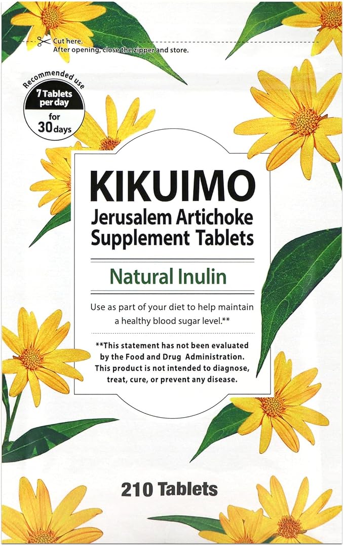 NAFFY KIKUIMO Jerusalem Artichoke Supplement -Inulin, 210 tablets