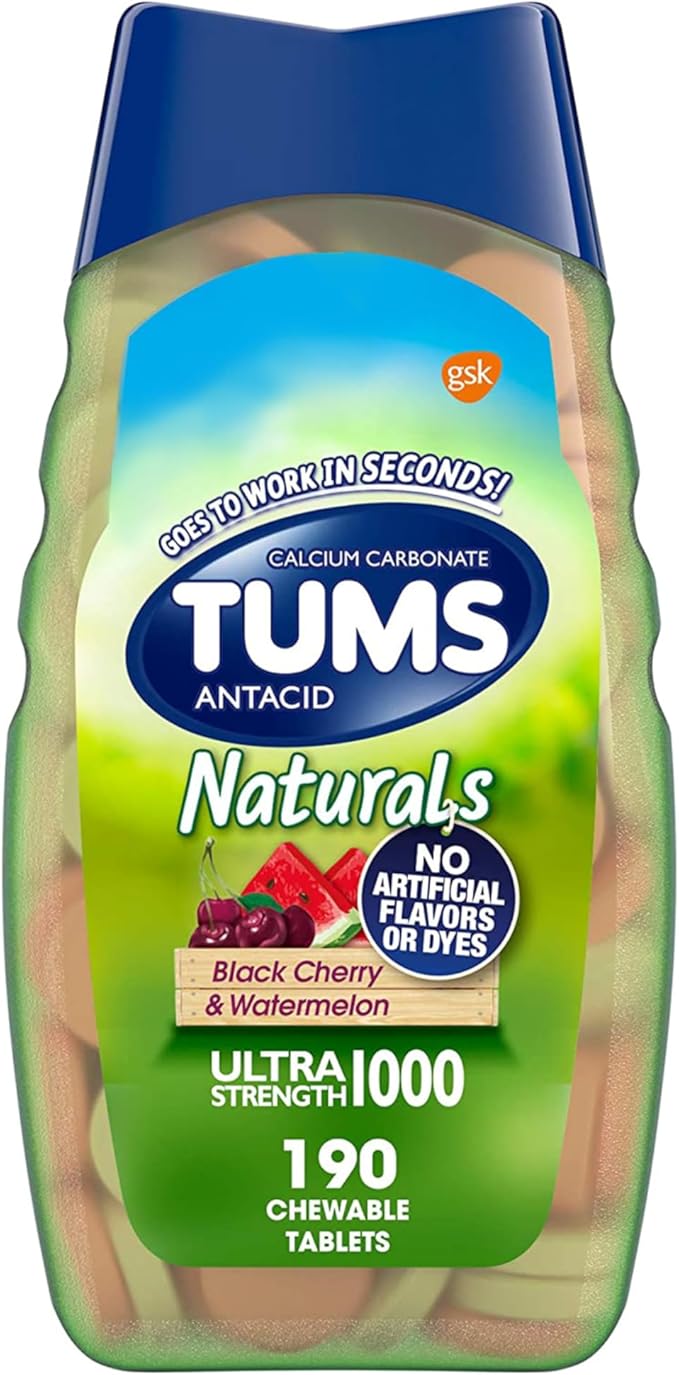 TUMS Naturals Ultra Strength Antacid Chews 190 Count