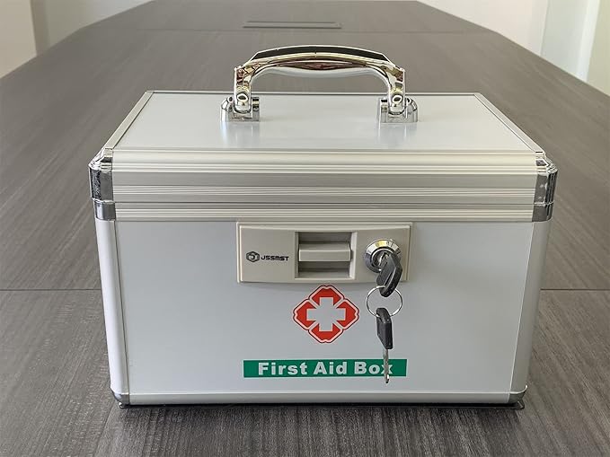 Jssmst Locking Medicine Box 11.4 x 8.1 x7.4 x7.4 Inches, New(MC14020)
