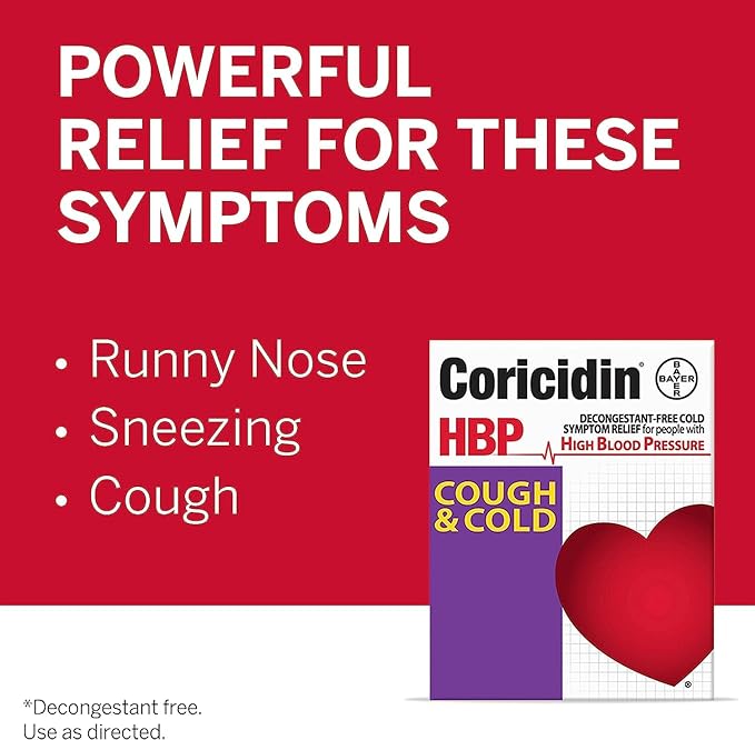 Coricidin HBP Antihistamine Cough & Cold 16 Tablets 5)