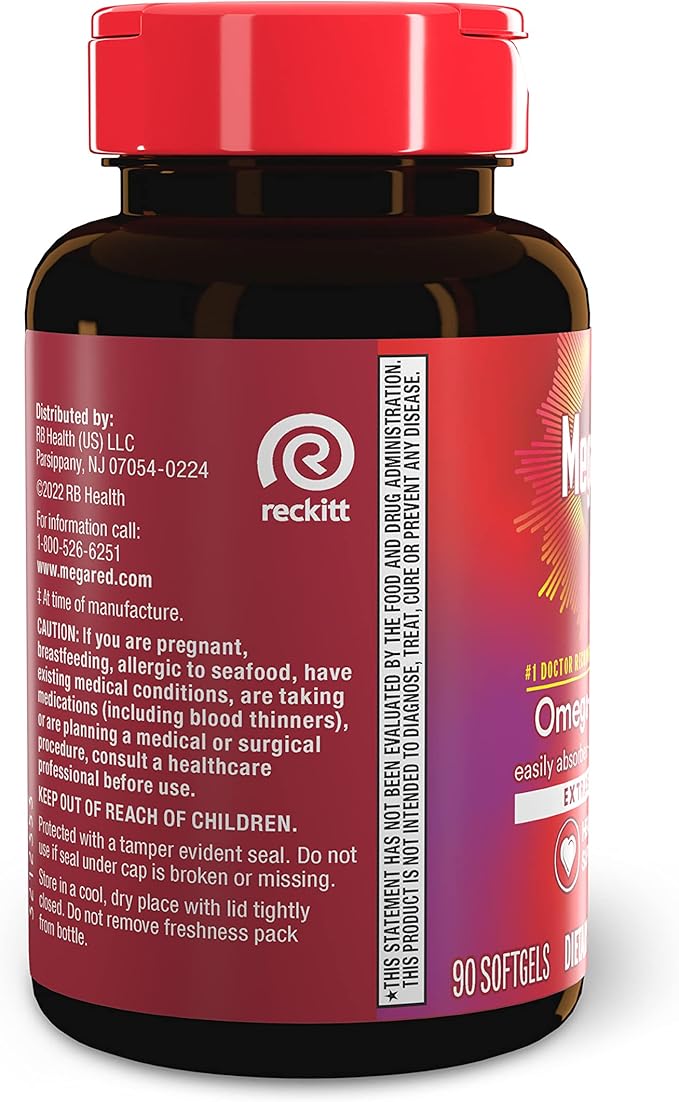 MegaRed Antarctic Krill Oil 500mg Omega 3 Fatty (90cnt box),