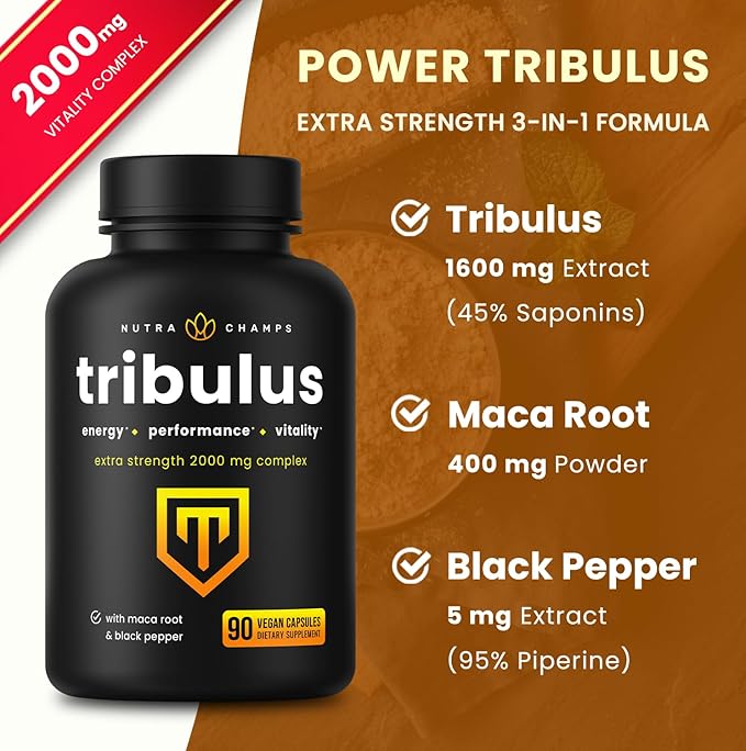 Tribulus Terrestris for Men 2000mg Supplement 90 Vegan