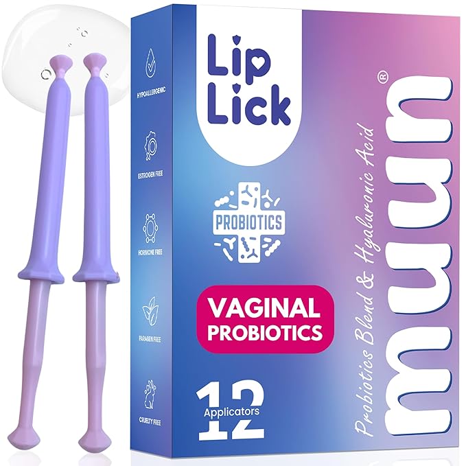 Muun Women's Vaginal Probiotics I Yeast Infection & BV Treatment Pack 12 I Vaginal Moisturizer for Dryness & Promote pH Balance I Feminine Odor Elimination & Vaginal Health I Hormone & Estrogen Free