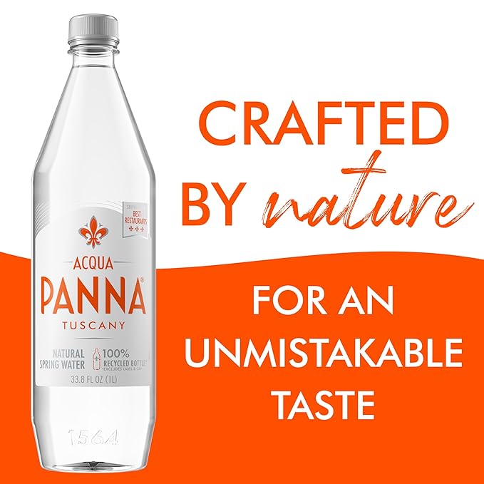 Acqua Panna Natural Spring Water, 33.8 Fl Oz (Pack of 12)