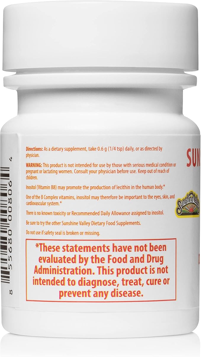 Super Inositol, Vitamin B8 Powdered Dietary 0.5 oz