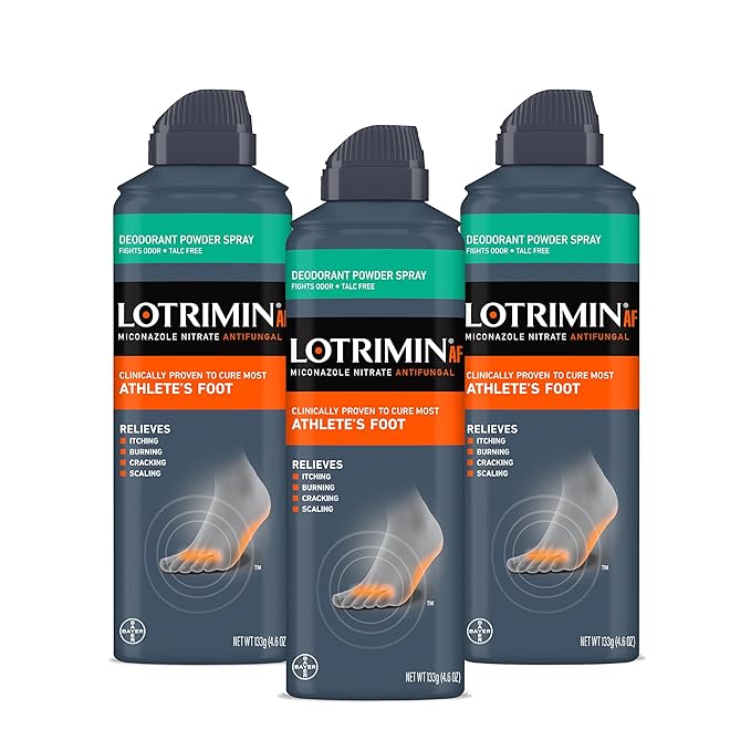 Lotrimin Athlete's Foot Deodorant Antifungal Powder 2%, Clinically 4.6 Ounce 3)