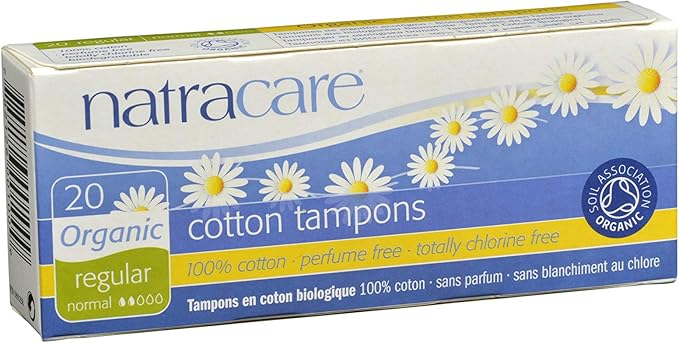 Natracare Organic 100% Cotton Tampons, Regular 20 ea 8)