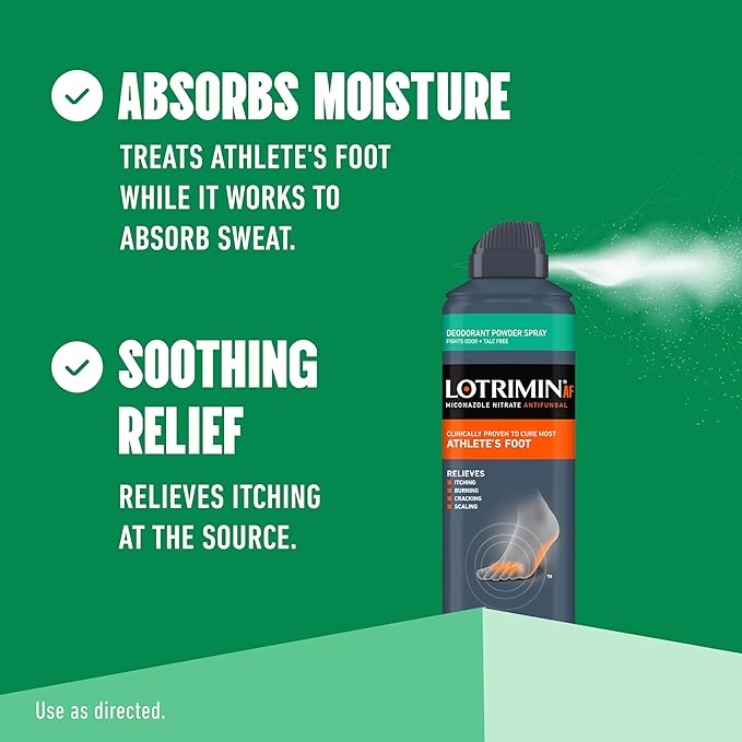 Lotrimin Athlete's Foot Deodorant Antifungal Powder 2%, Clinically 4.6 Ounce 3)