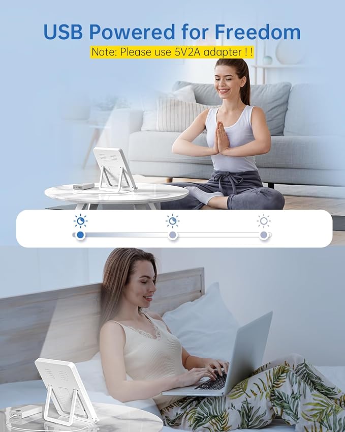 SUXIO Light Therapy Lamp 10000 Lux 3 Timing