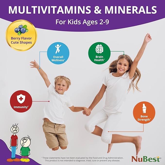 NuBest Tall Kids 2 to 9 - 90 Chewable 2 Pack