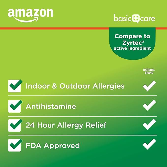 Amazon Basic Care All Day Allergy, 10 mg, 365 Count