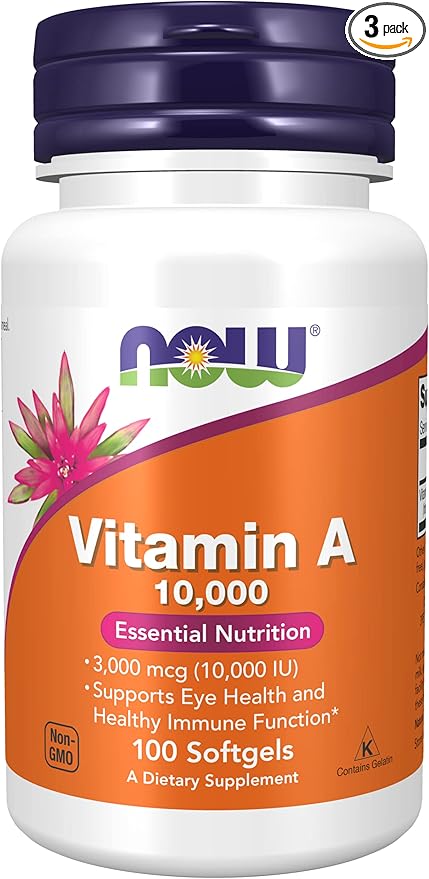 Vitamin A 10000 IU, 100 Sgels 3)