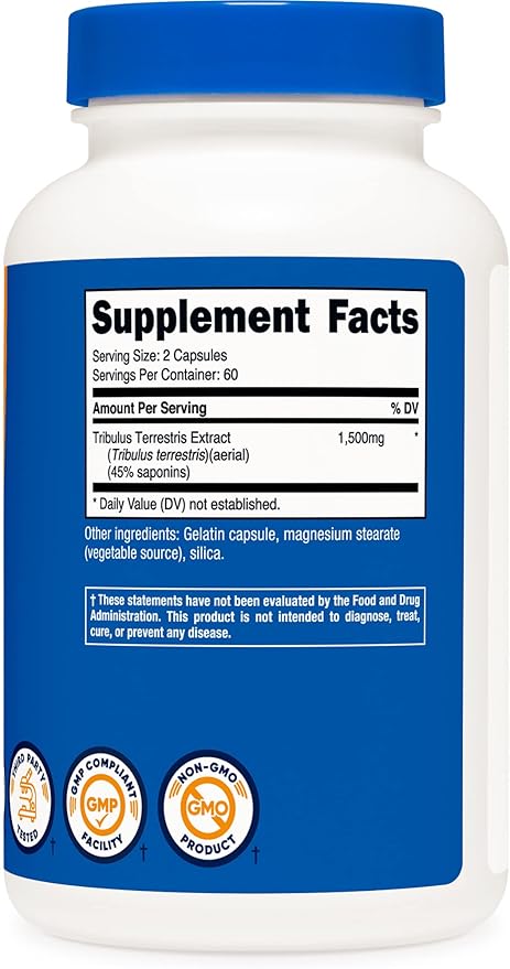 Nutricost Tribulus Terrestris Extract 750mg, 120 (2 Bottles)