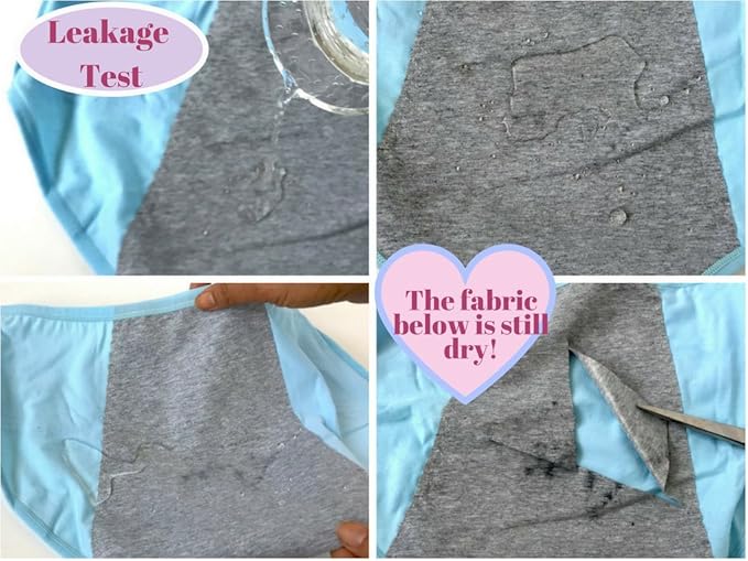 Luna Cup Period Menstrual Panties, Set 3, and 2 Washable (3 M/L 2 Pads)