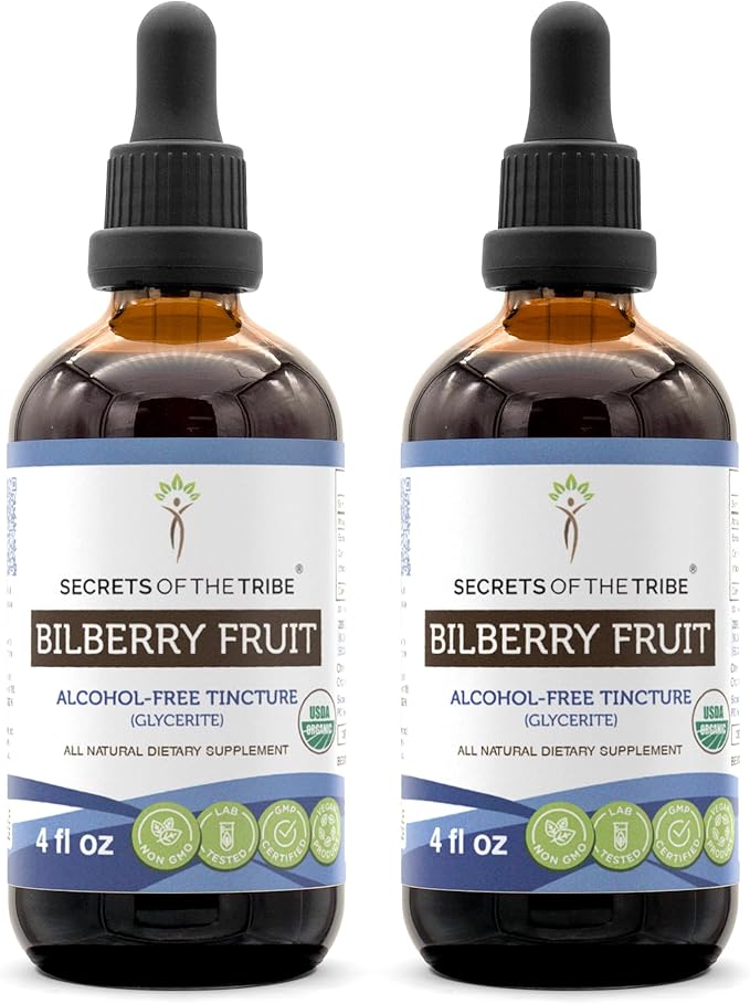Secrets of the Tribe Bilberry Fruit 100% Certified 2x4 oz