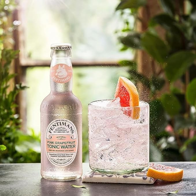 Fentimans Sparkling Variety Pack (Pink Grapefruit Tonic Water, Ginger Beer & Muddled Lime, Tonic Water) - Craft Soda, Natural Mixers, Botanically Brewed - 4 of Each, 6.7 Fl Oz (Pack of 12)