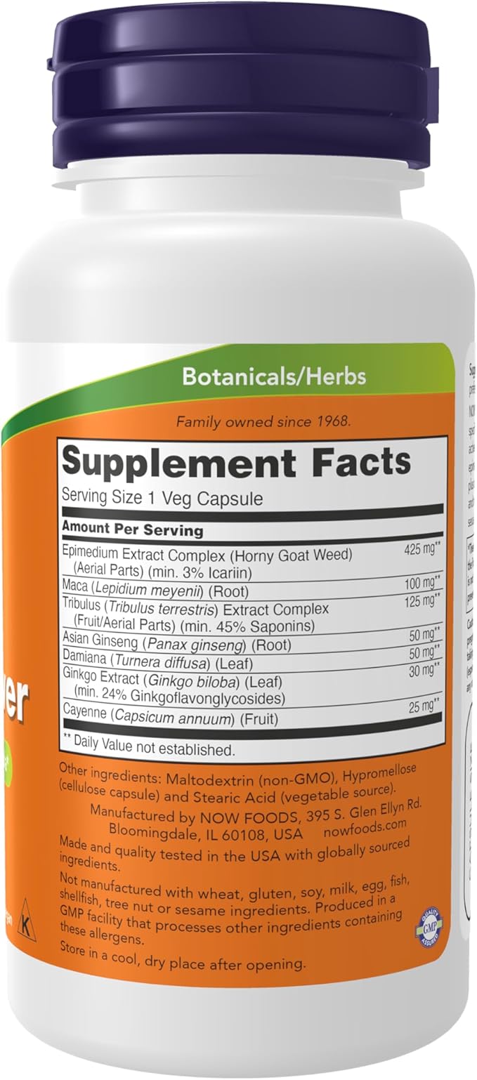 NOW Supplements, Men's Virility Power, Featuring 60 Veg