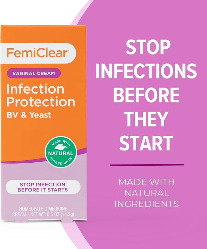 FemiClear BV & Yeast Infection Cream - Natural Homeopathic Feminine Care & Protection