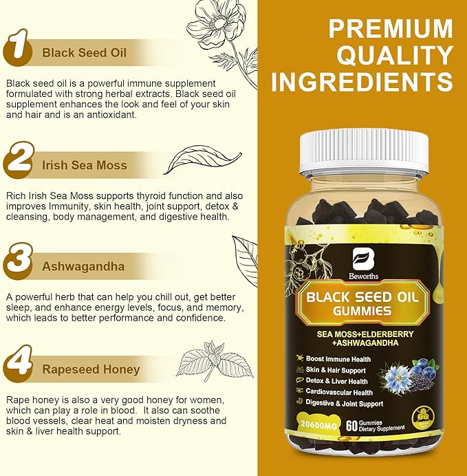 Black Seed Oil & Sea Moss 2Pack Irish D3 -