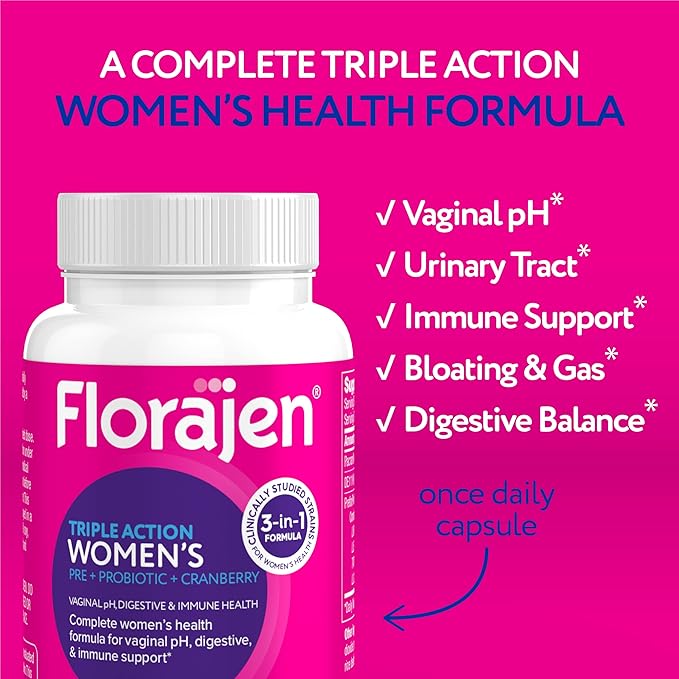 Florajen Women's Vaginal Probiotic, Prebiotic, & 45 Capsules