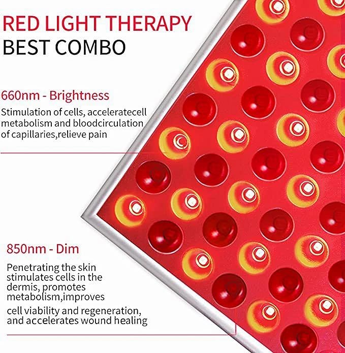 Red Light Therapy Device 45W 225 225 LED 660nm redlight 850nm Near-Infrared