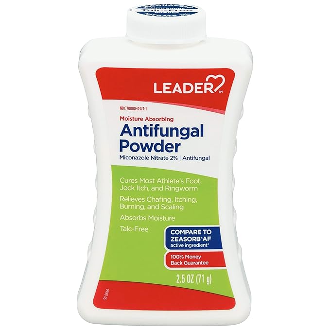 Leader Athlete's Foot Antifungal Powder, Moisture 2.5 oz, 1