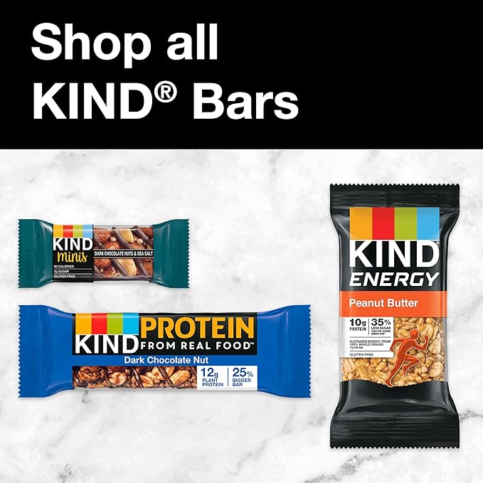 KIND Nut Bars, Honey Roasted Nuts & Sea Salt, Good Source of Fiber, Gluten Free, Low Sugar, 7g Protein, 12 Count