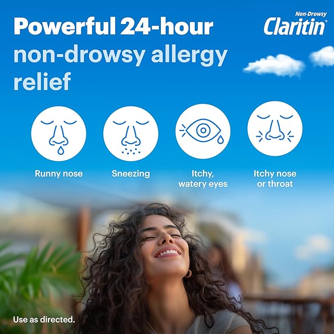 Claritin 24hr Non-Drowsy Allergy Relief, Loratadine Tablets 100ct
