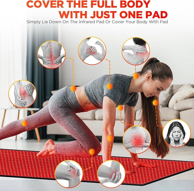 Red Light Therapy for Body: Red 1280 LEDs 660nm Red 850nm Near 71 * 31 Inch
